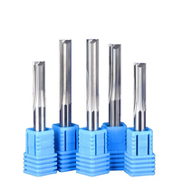 Fraises de gravure droites CNC en carbure, outils à deux cannelures de 6mm 8mm pour bois, 1 pièce