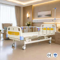 Lit de soins à domicile avec manivelles ergonomiques en acier et accessoires hygiéniques en ABS pour patients alités