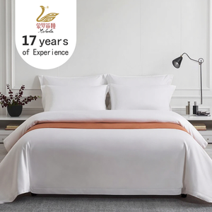 Cao cấp Khăn trải giường 200tc bedsheet sang trọng đồng bằng bông bedsheet Trắng khách sạn tấm phẳng - Product Image 1