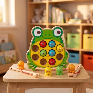 Juguete de Pesca Magnético de Madera Montessori, Rompecabezas de Animales de Dibujos Animados, Juego de Mesa para Niños, Bloques Educativos Tempranos, Cubo de Actividades - Product Image 3