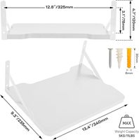 Estante Flotante Blanco Pequeño para Mini Proyector/Soporte de Pared para Proyector/Estante para Router/Estante para Caja de Cables de Módem/Soporte para Proyector