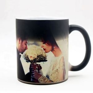 Cadeaux promotionnels pour mariage, tasses à café en céramique personnalisées avec logo, sublimation, couleur noire changeante - Product Image 2