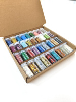 Lot de bouteilles de paillettes mélangées en gros – Poudre fine, paillettes épaisses, flocons en forme de fleur et d'étoile pour la décoration d'ongles, de résine et de projets DIY