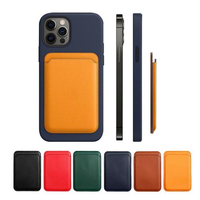 Dompet tempat kartu kredit kustom, Aksesori pemegang kartu ponsel kulit Pu magnetik