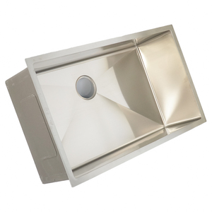 Évier en acier inoxydable à cuvette unique fait à la main avec robinet de traitement de surface nano à bord de cascade pour la rénovation de la cuisine - Product Image 2
