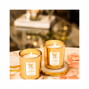 Taza de cristal de fondo grueso rociada popular personalizada de alta calidad con vela perfumada de cera de soja - Product Image 1