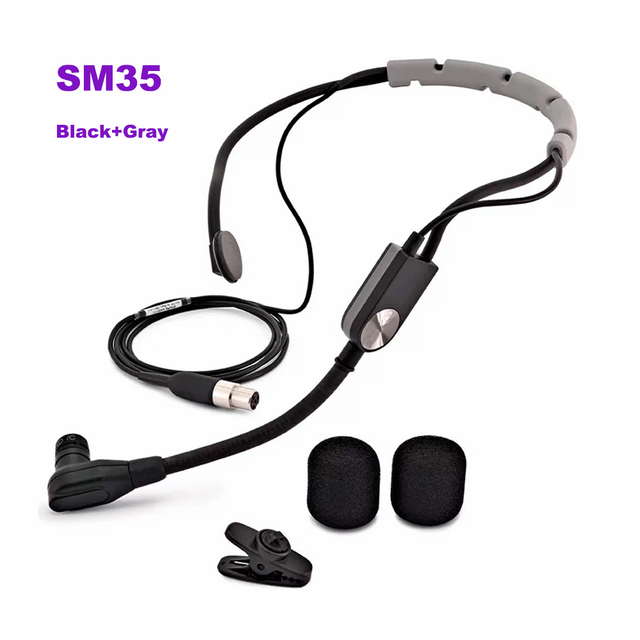 Top-Level SM35 Headset Cardioid Microphone for ULX SLX QLX Wireless emitter TA4F XLR Connector