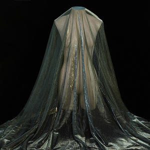 Tela de malla brillante iridiscente láser, tela de tul de seda deslizante semitransparente, ropa de rendimiento, ropa de boda - Product Image 2