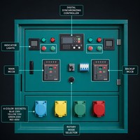 Haowei HWTQ-400 Armoire de synchronisation au réseau Prix usine 380V 400V Large plage de tension 161-480V Alimentation double CA/CC IP54 Générateur de gaz