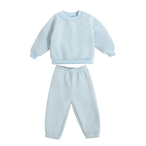 Kerst meisjes trainingspak <span class=keywords><strong>set</strong></span>, op maat gemaakte katoenen trui en broek van de fabriek, casual meisjes kledingsets - Product Image 6