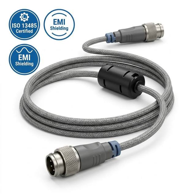 Custom Medical Cable Assembly Push Pull Self Locking Connector Wire Harness OEM Medical Equipment Signal Control Cable