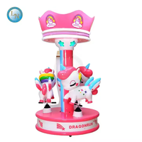 Vente en gros Carnaval Jeu 3-6 Places Carrousel Amusement Carrousel Enfants Manèges Mécanique Ride sur Carrousel