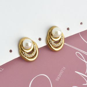 Zeadear Jewelry, Nuevos Aretes Pequeños de Acero Inoxidable Chapados en Oro de 18k para Mujer - Product Image 5