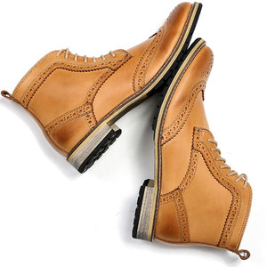 <span class=keywords><strong>Bas</strong></span> moq nouveau design hommes <span class=keywords><strong>fantaisie</strong></span> bottines à lacets en cuir chaussure - Product Image 3
