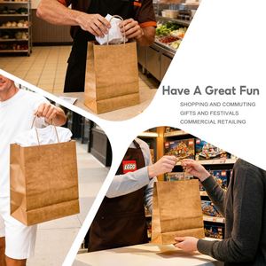 Bolsas de Papel Kraft Marrón Lisas con Asas Retorcidas y Logotipo Personalizado - Product Image 5