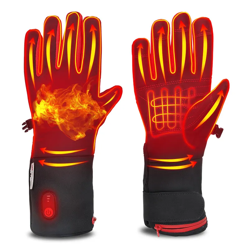 Waterproof Heated Gloves Moto Battery Powered Motorbike Racing Riding touch screen thin heated glove Winter