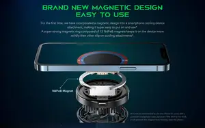 Tubarão magnético preto original, cooler para jogos de celular iphone 12/iphone 13/black shark 4/rog/xiaomi/poco f3/switch/pad rápido c