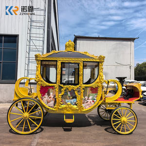 รถม้าคริสต์มาส LED รถม้าสำหรับงานแต่งงานสุดหรู รถม้าลากสำหรับตกแต่งภายนอก รถม้าซินเดอเรลล่ามีไฟ - Product Image 2