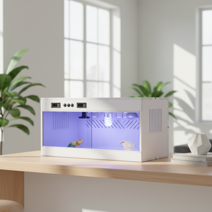 Boîte d'élevage rectangulaire en PVC écologique avec cadre en alliage léger et lisse pour reptiles, terrarium pour serpents et tortues - Product Image 4