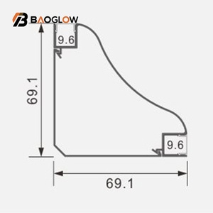 Mới 2025 tùy chỉnh 45 ° xiên chùm độ góc góc LED hồ sơ nhôm tường trần góc LED dải ánh sáng <span class=keywords><strong>v</strong></span>-loại - Product Image 3