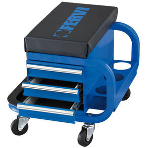 Carrito de Almacenamiento de Herramientas Fervi con 3 Cajones y Asiento para Uso en Taller - Product Image 1