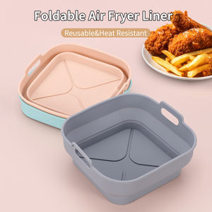 3 packs de doublures réutilisables de 7 pouces <span class=keywords><strong>en</strong></span> silicone pour friteuse à air 3-5QT pour Airfryer Basket Pot pour la cuisson de plats et de casseroles - Product Image 4