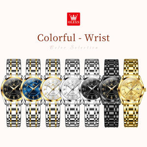   Reloj de Lujo para Mujer, con Diamantes, Marca Personalizada OEM, de Acero, Luminoso, Clásico, Resistente al Agua, de Cuarzo, para Negocios - Product Image 6