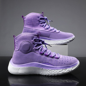 Chaussures d'arbitre montantes de <span class=keywords><strong>basket</strong></span>-ball avec panneaux tricotés, baskets de sport <span class=keywords><strong>homme</strong></span> antidérapantes, résistantes à l'usu - Product Image 3