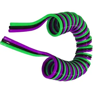 Triplex rows polyurethane pu coil tube pu spiral hose tpu coil tubing