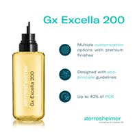 Flacon en verre pour recharge de parfum Gx Excella 200, 200 ml, bouchon à vis 24-410 Gerresheimer Ref. 5883.1 Logo personnalisé