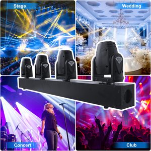 Ánh sáng sân khấu chuyên nghiệp 4 đầu x 10W dẫn RGBW 4 trong 1 di chuyển đầu thanh ánh sáng <span class=keywords><strong>DMX</strong></span> dẫn DJ thiết bị chùm ánh sáng di chuyển thanh - Product Image 5