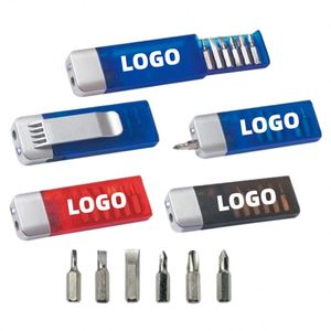 Juego de Destornilladores Multifunción 6 en 1, Destornillador de Bolsillo con Múltiples Puntas, Juego de Herramientas Mini de Acero al Carbono con Linterna LED para Espacios Oscuros - Product Image 3