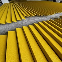 Couvre- marches d'escalier en FRP/GRP extrudé, antidérapant, anti-corrosion, pour usage industriel extérieur, surface supérieure sablée, découpe possible