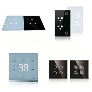 Panneau de commande mural OEM personnalisé en PC, résistant à l'huile, pour chauffage de salle de bain, avec clavier tactile et écran adhésif imprimé - Product Image 2