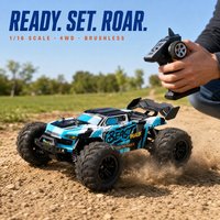 Voiture de course RC en métal à grande vitesse à l'échelle 1:16 avec télécommande et chargeur