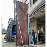 Pintu Pivot Aluminium Cor Bersertifikasi Standar Amerika, Engsel Pivot Tugas Berat, Tahan Angin, Pintu Masuk Eksterior Rumah Mewah