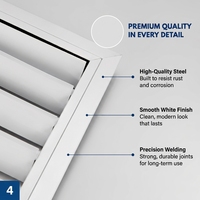 Grille d'aération unidirectionnelle fixe en aluminium pour mur et plafond, pour systèmes CVC - Offre Spéciale