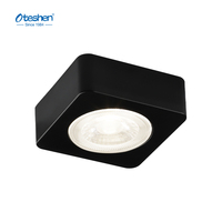 Lampu Sorot LED Modern untuk Bawah Kabinet, Bentuk Persegi 60x60x22mm, Sudut Sinar 35 Derajat, Putih Hangat/Dingin, Bahan PC, Lampu Kabinet Dapur