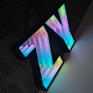Personnalisé 3D Infinity <span class=keywords><strong>Abyss</strong></span> Abyssal Miroir LED Magique Signalisation Tenture Murale Acrylique Lettre Logo Publicité Décoration En Verre - Product Image 2