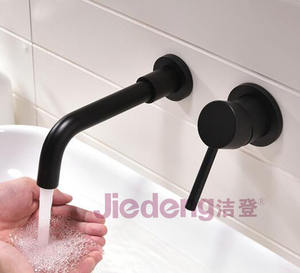 Mitigeurs muraux modernes en laiton à trou unique <span class=keywords><strong>Robinets</strong></span> de lavabo de salle de bain <span class=keywords><strong>avec</strong></span> noyau de valve en céramique - Product Image 3