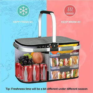 Sac isotherme pliable et étanche pour pique-nique, sac de courses, sac de camping, sac de transport personnalisé avec logo - Product Image 2