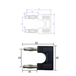 4mm Banana <strong>Plug</strong> Copper Nickel Plated <strong>Double</strong> Row Two Joint Anti-short / <strong>Double</strong> Row Two <strong>Adapter</strong> U Type Parallel <strong>Plug</strong> - Product Image 6