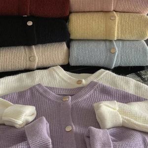 Cárdigan de cuello alto largo de punto informal para mujer de otoño y chaqueta de puente Servicio OEM Suéter disponible - Product Image 4