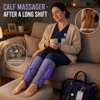Appareil de massage des mollets sans fil portable avec airbags enveloppants pour les voyages, le bureau et la maison