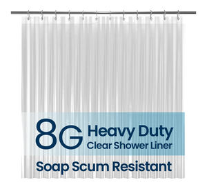 CF taille personnalisée non toxique avec œillets antirouille clair 8g Premium étanche en plastique Peva salle de bain rideau de <span class=keywords><strong>douche</strong></span> - Product Image 1