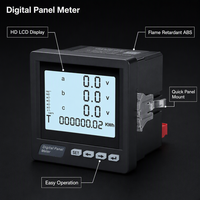 Compteur d'énergie triphasé multifonction RS485 Modbus avec écran LCD numérique 96x96 Classe 0.5 kWh