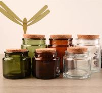 Vente en gros de pots à bougies en verre de luxe à étiquette privée avec couvercle en bois pour la fabrication de bougies