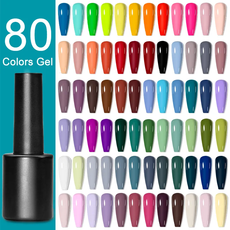 Aosmei Ensemble de collection de vernis gel 80 couleurs au design original amélioré OEM Fournitures pour ongles en gel Uv en résine personnalisée unique vernis à ongles en gel