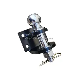 Universal Trailer Hitch Receiver Pintle hook kits with 2'' Tow Ball Trailer Lock Pin & Bolt Connector Converter