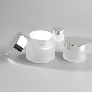 Échantillon gratuit de contenants <span class=keywords><strong>en</strong></span> <span class=keywords><strong>verre</strong></span> transparent mat avec couvercle blanc, 5g 10g 20g 30g 50g, petits flacons cosmétiques pour soins de la peau, pots à crème - Product Image 5